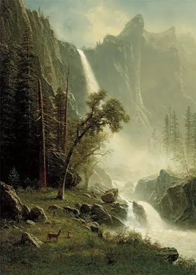 Bridal Veil Falls, Yosemite Albert Bierstadt